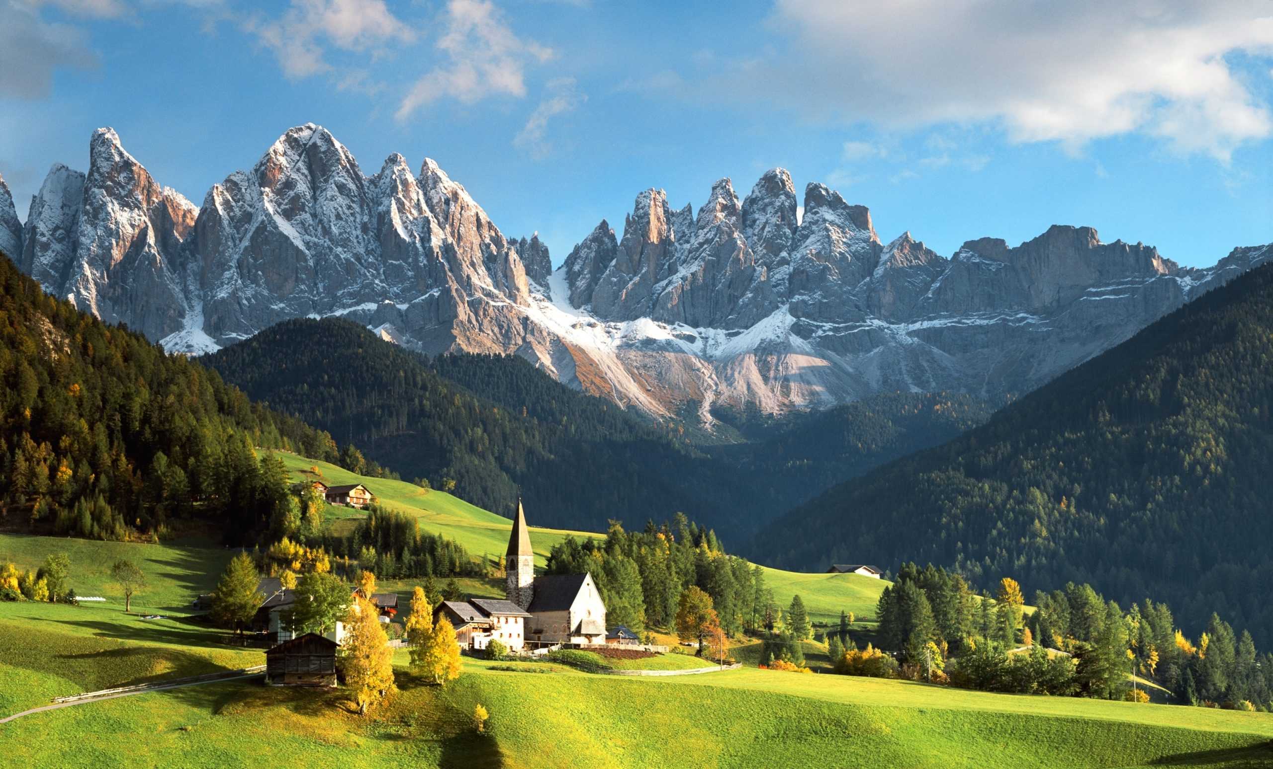 view of the italian dolomites before a hike