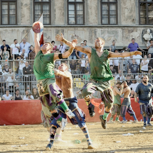 Calcio Storico Florence Piazza Santa Croce Italy